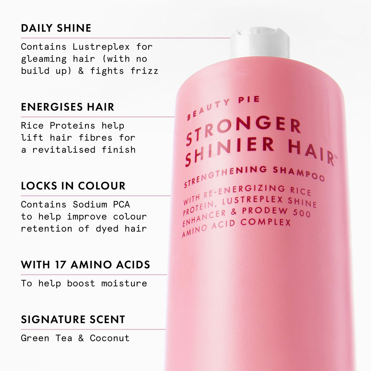 Stronger Shinier Hair Strengthening Shampoo for Thin, Brittle & Damaged Hair