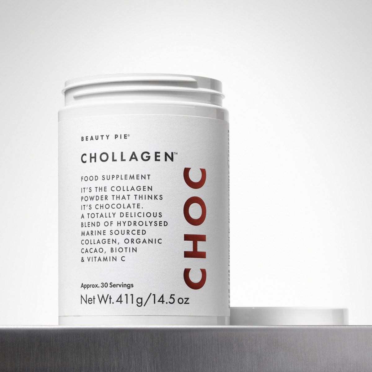 Chollagen Collagen Powder Hydrolysed Marine Collagen Peptides, Organic Cacao, Biotin & Vitamin C Dietary Supplement