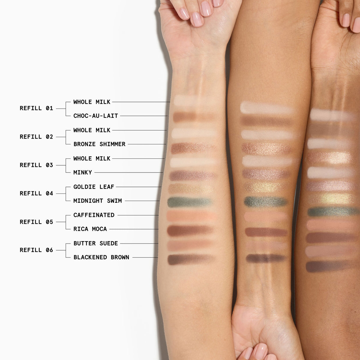 Refillable Makeup Eyeshadow Duo Refills