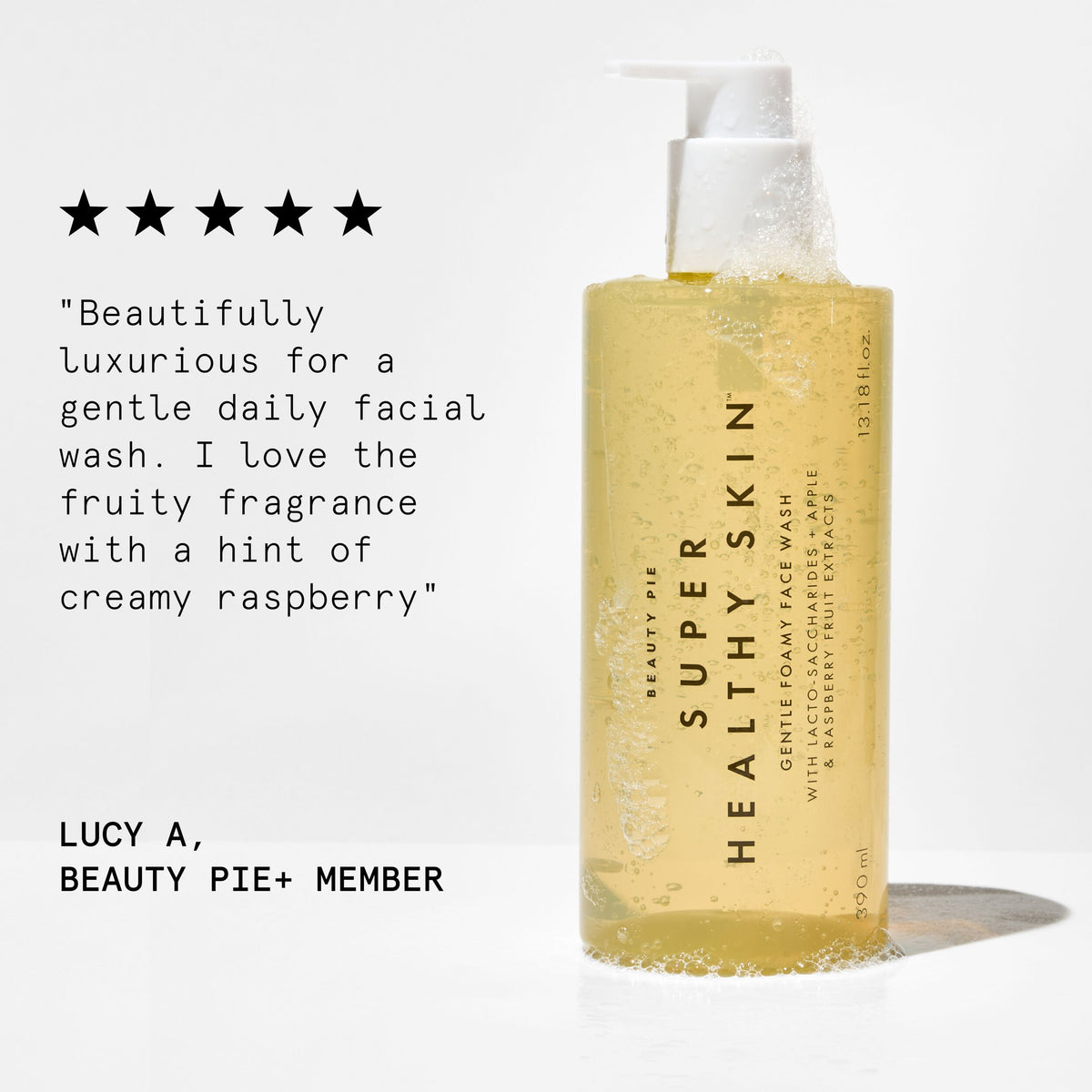 Super Healthy Skin Jumbo Foamy Face Wash With Lacto-saccharides + Apple & Raspberry Fruit Extracts