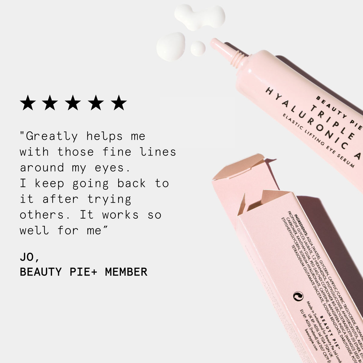 Triple Hyaluronic Acid Elastic Lifting Eye Serum With Anti-Aging Beautyifeye® & Hydrating Ceramide+