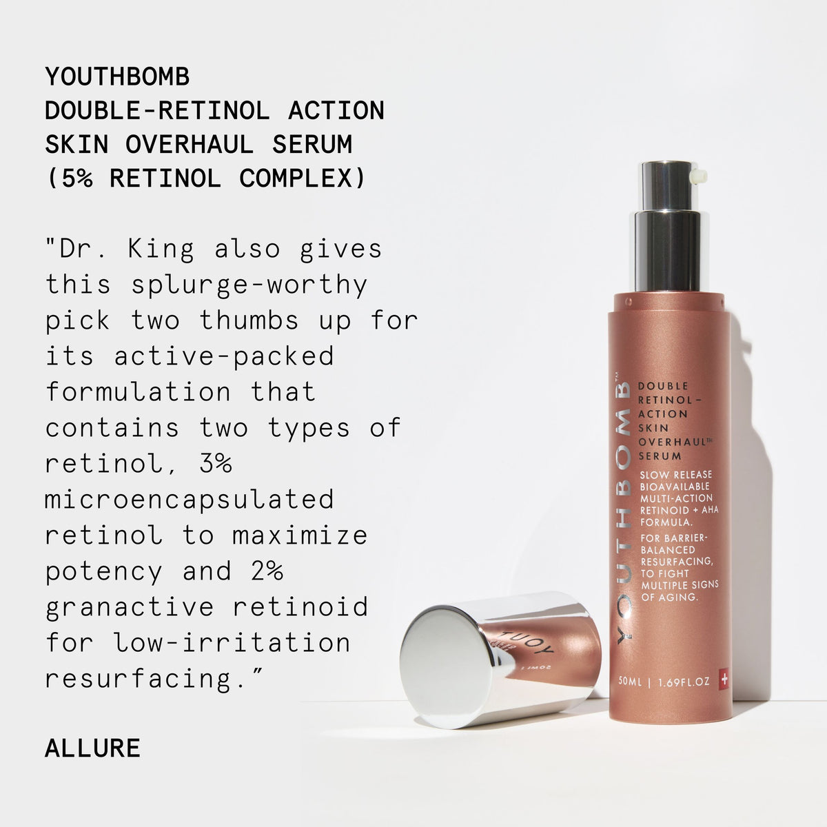 Youthbomb Double-Retinol Action Skin Overhaul Serum (5% Retinol Complex)