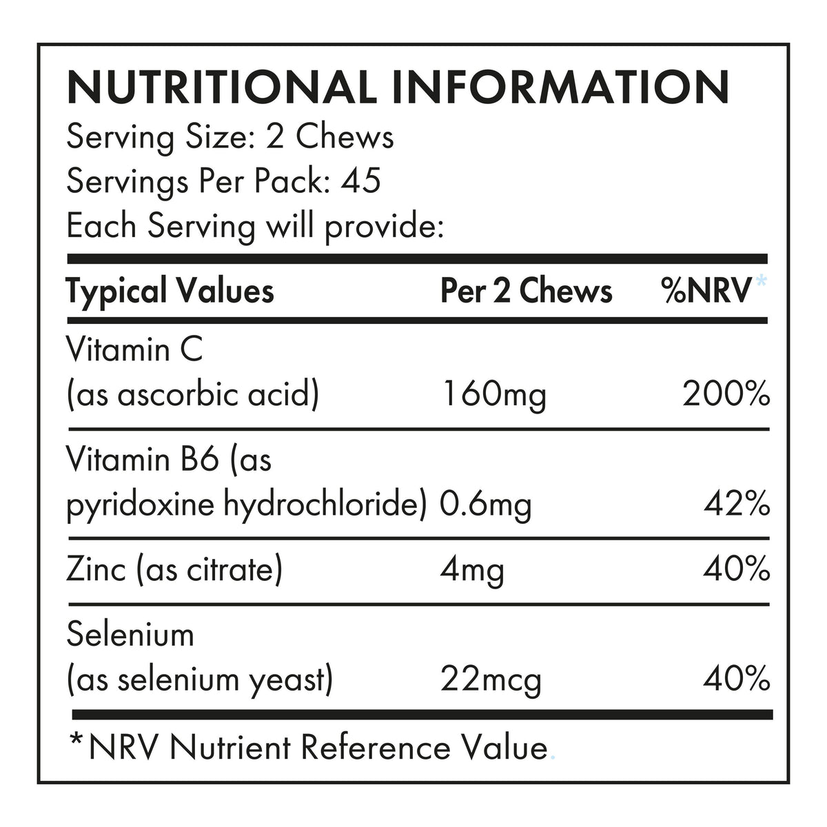 Goody Two Chews Immune Defence With Vitamin C, Zinc & Selenium