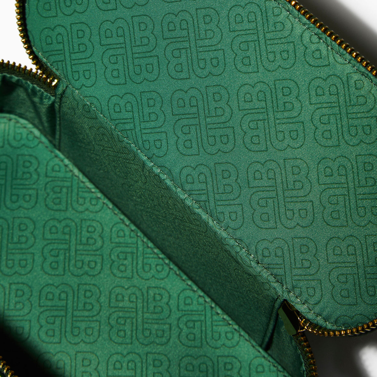 Beauty Pie X Pati Dubroff Dark Green Vegan Leather Makeup Case