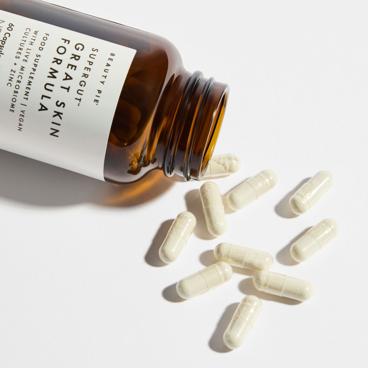 Supergut Great Skin Formula Microbiome Live Culture Capsules + Zinc