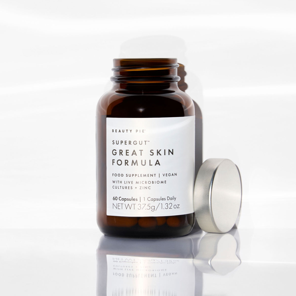 Supergut Great Skin Formula Microbiome Live Culture Capsules + Zinc